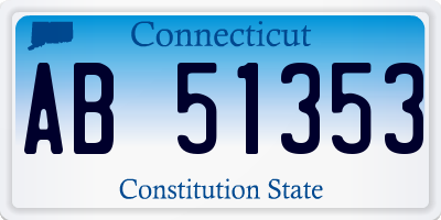CT license plate AB51353