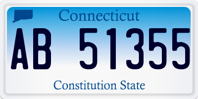 CT license plate AB51355