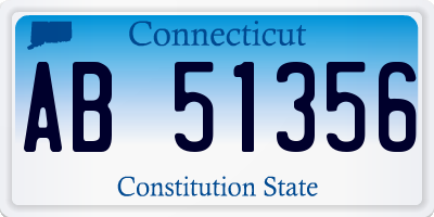 CT license plate AB51356