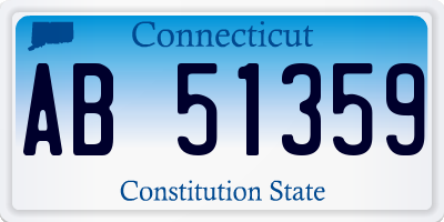 CT license plate AB51359