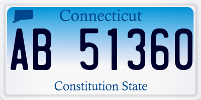 CT license plate AB51360