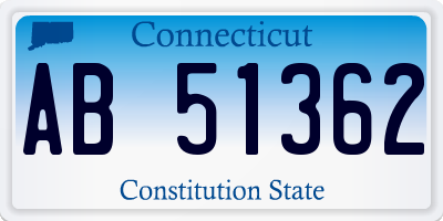 CT license plate AB51362