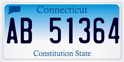 CT license plate AB51364