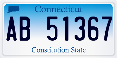 CT license plate AB51367