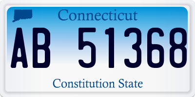 CT license plate AB51368