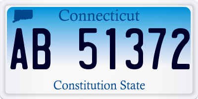 CT license plate AB51372