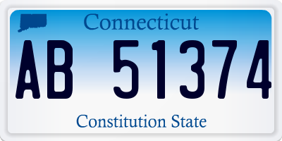 CT license plate AB51374