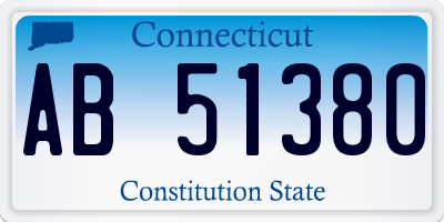 CT license plate AB51380