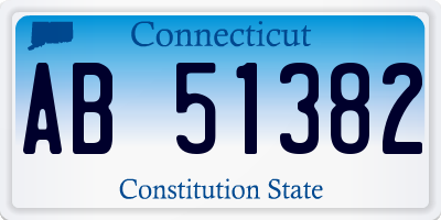 CT license plate AB51382