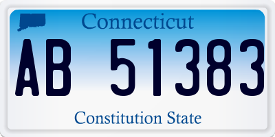 CT license plate AB51383