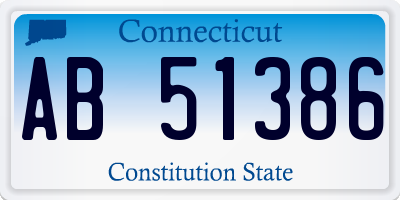 CT license plate AB51386
