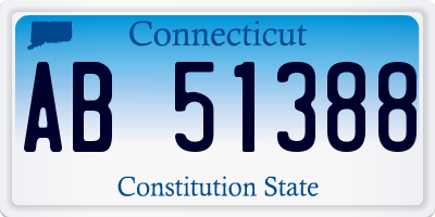 CT license plate AB51388