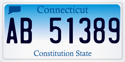 CT license plate AB51389