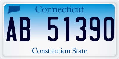 CT license plate AB51390