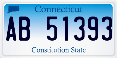 CT license plate AB51393