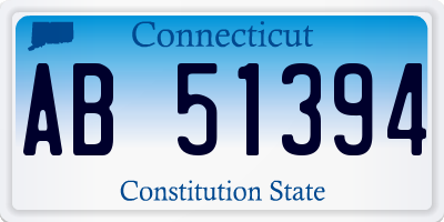 CT license plate AB51394