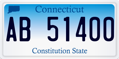 CT license plate AB51400