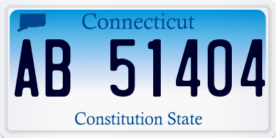 CT license plate AB51404