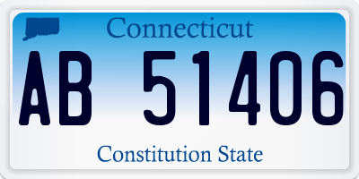 CT license plate AB51406