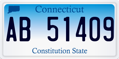 CT license plate AB51409