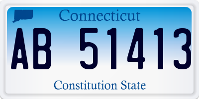 CT license plate AB51413