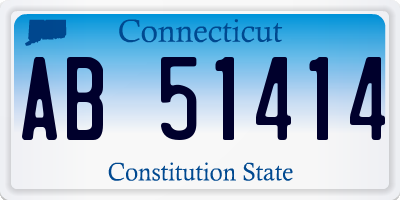 CT license plate AB51414