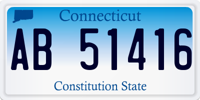 CT license plate AB51416