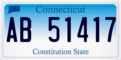 CT license plate AB51417