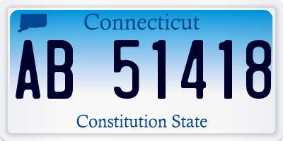 CT license plate AB51418