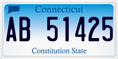 CT license plate AB51425