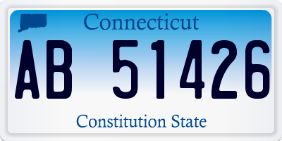 CT license plate AB51426