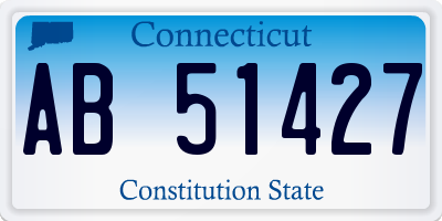 CT license plate AB51427