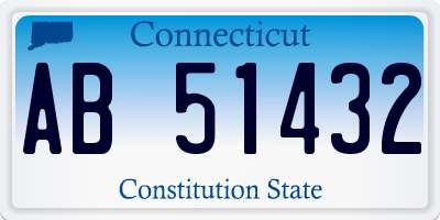 CT license plate AB51432
