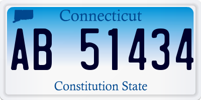 CT license plate AB51434