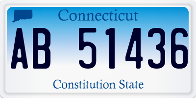 CT license plate AB51436