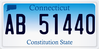 CT license plate AB51440