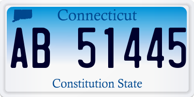 CT license plate AB51445