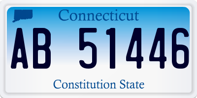 CT license plate AB51446