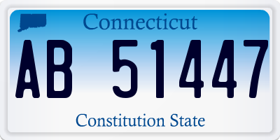 CT license plate AB51447