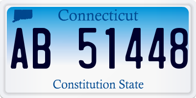 CT license plate AB51448