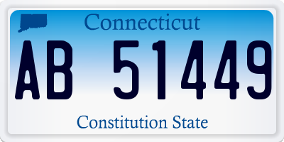 CT license plate AB51449