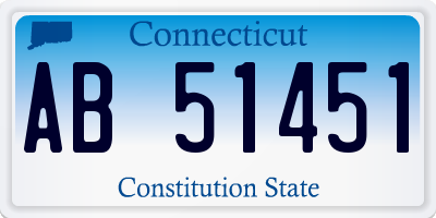 CT license plate AB51451