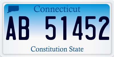 CT license plate AB51452