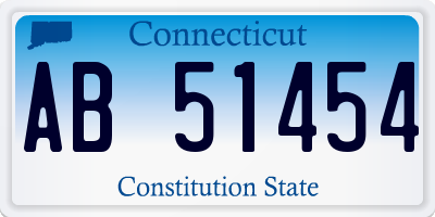 CT license plate AB51454