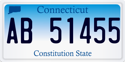 CT license plate AB51455