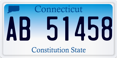 CT license plate AB51458
