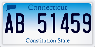 CT license plate AB51459