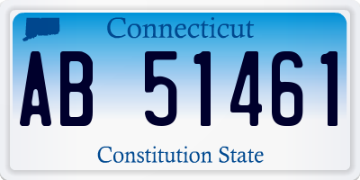 CT license plate AB51461