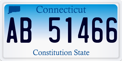 CT license plate AB51466