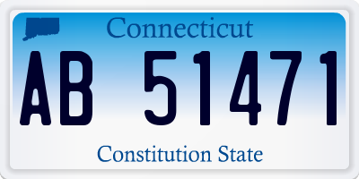 CT license plate AB51471